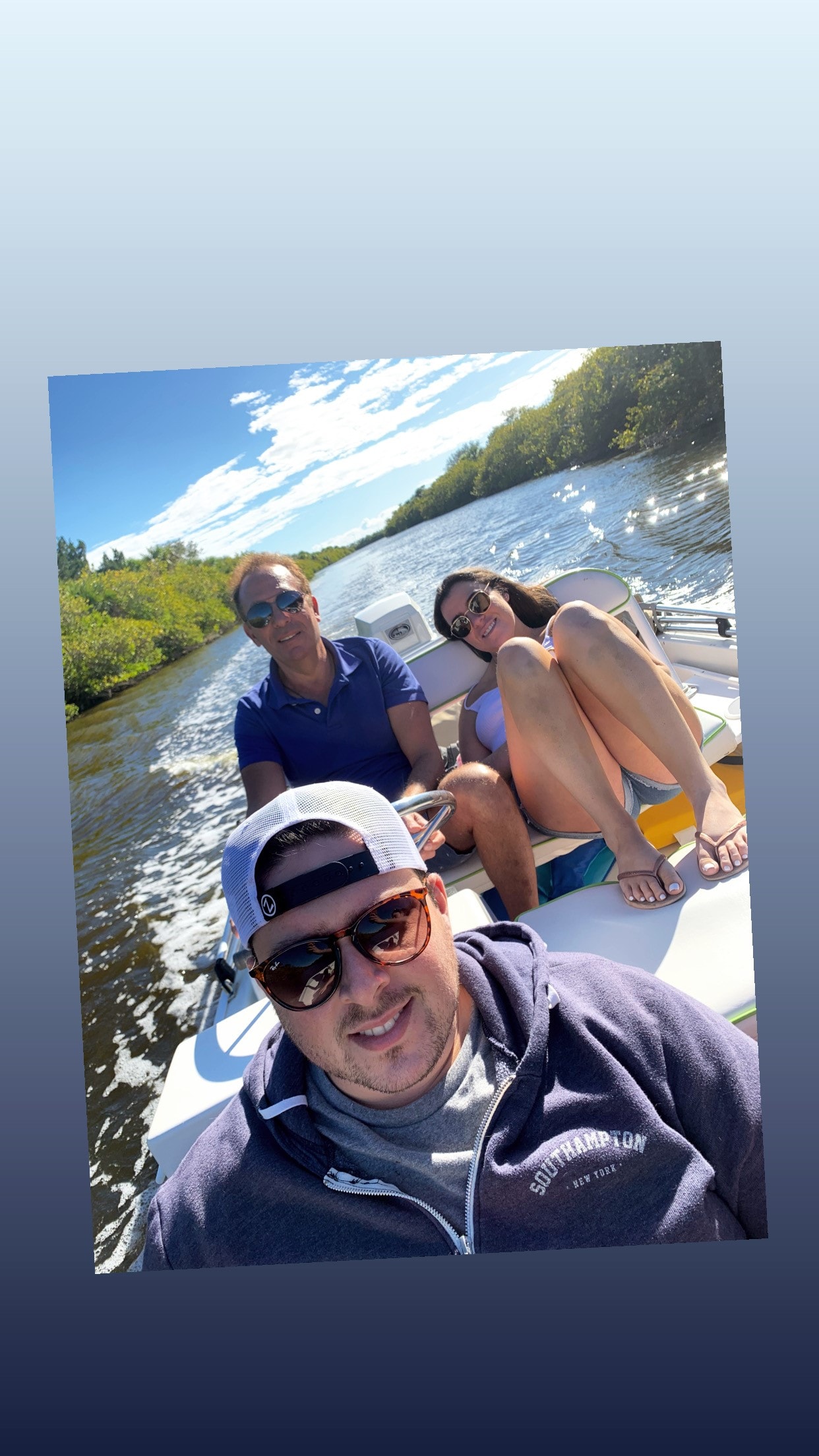 Bruce Van Horn with family on the water in Florida